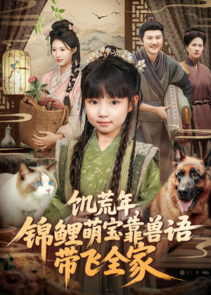 饥荒年，锦鲤萌宝靠兽语带飞全家（75集）短剧全季限免大放送